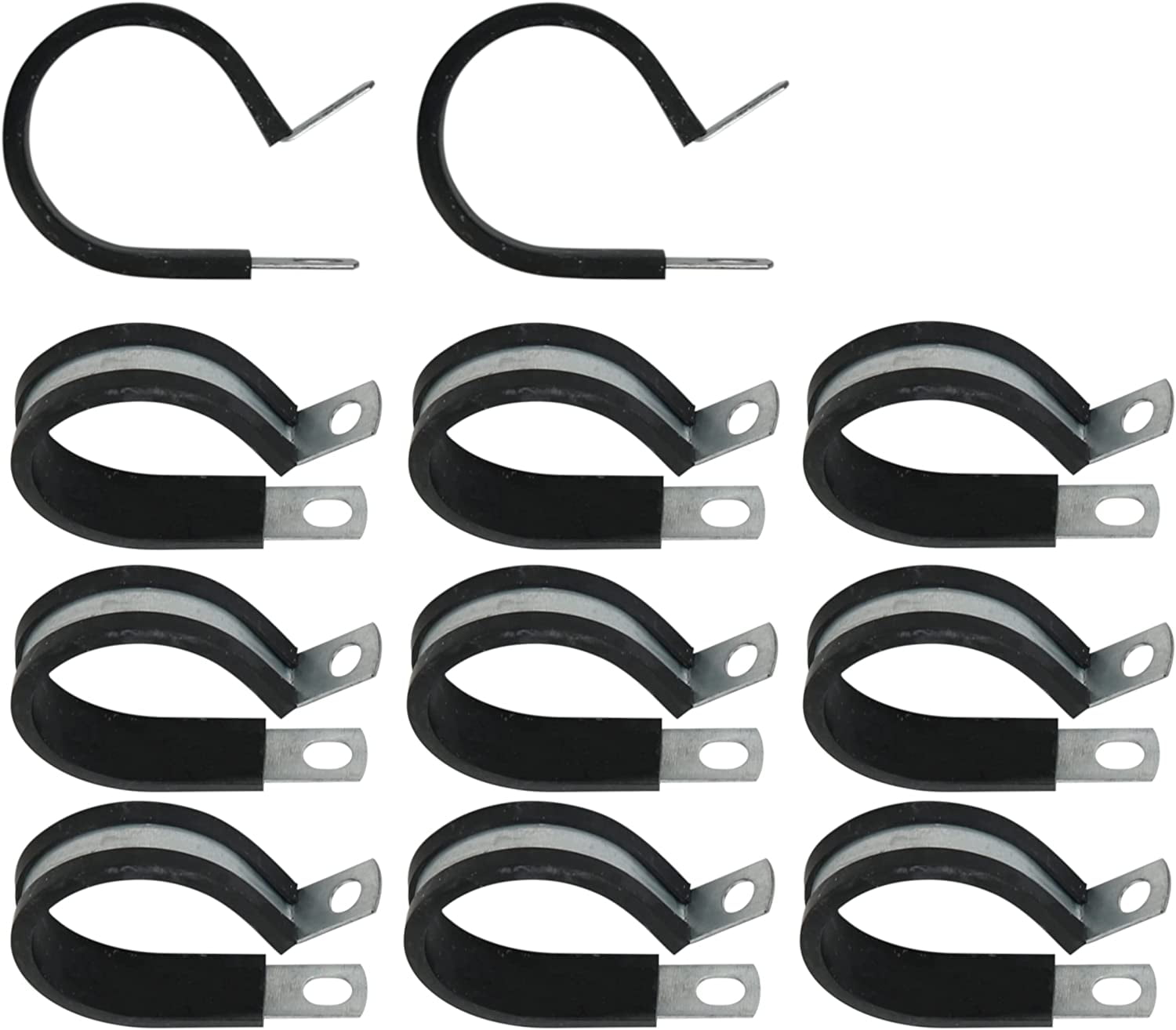 1.5-inch Stainless Steel Metal Strap Pipe Cushion Clamps, 11-Pack