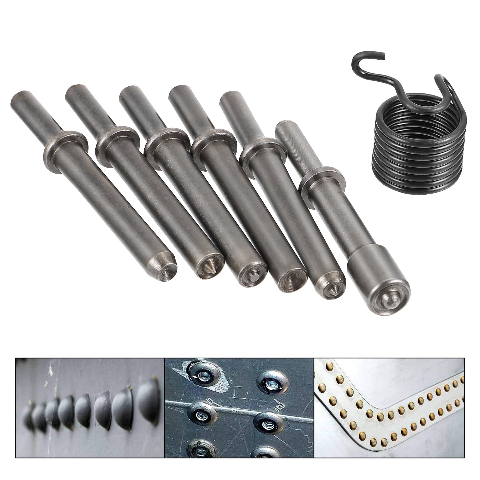 1 Set/7PCS Air Rivet Hammer Pneumatic Hammer Rivet Pneumatic Chisel Tool