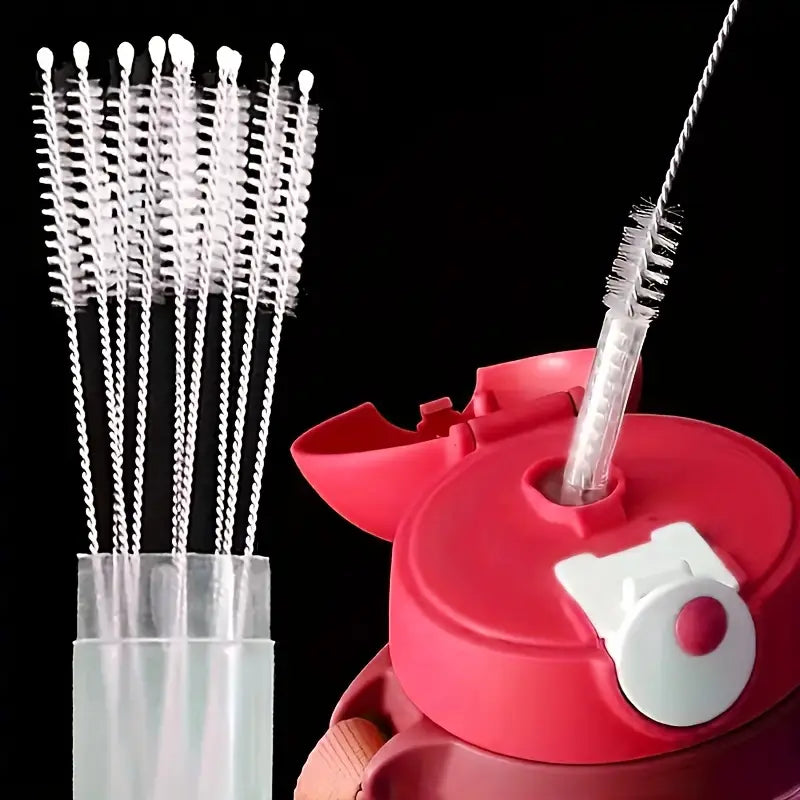 5 Stainless Steel Cleaning Brushes - Reusable Kitchen Tools for Home Use, Suitable for Glass, Silicone, Metal Straws, Etc.! - Perfect for Kitchen Cleaning - No Power Required.