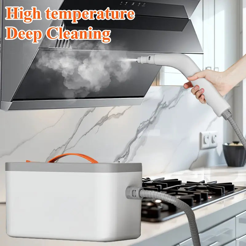 15S High-Power Rapid Heating Handheld Steam Cleaner for Home - 6 Multi-Functional Brush Heads, Large Capacity & Dual Safety Auto Power-Off Protection, 110V, 600W, 21.98oz, Ideal for Kitchen, Sofa, Floor,