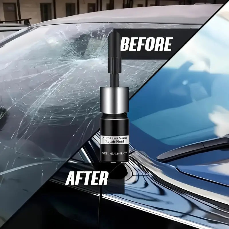 Specialized Glass Repair Kit Auto Windshield Cracks Scratches Clear Vision Portable Adhesive - Repairs Deep Cracks, No Specialty Tools Required, Fast Acting