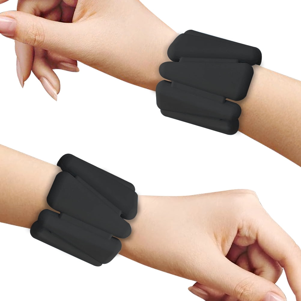 1 pair Wristband Weights Adjustable Ankle and Wrist Weights Wearable Weighting Bracelet for Yoga Dance Swimming Barbel Pilates