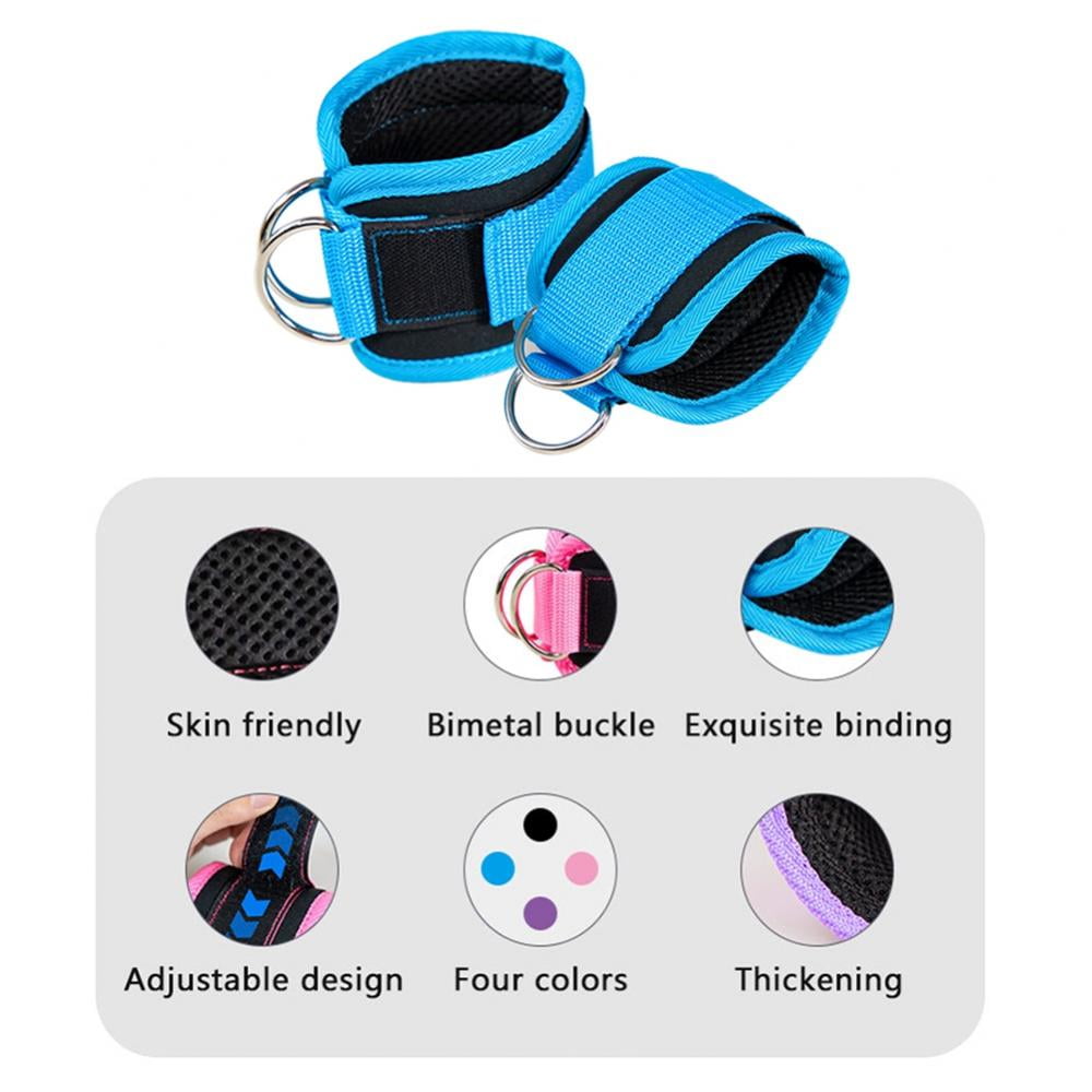 1 Piece Fitness Ankle Straps for Cable Machine Kickbacks, Glute Workouts, Lower Body Exercises - Adjustable Leg Straps with Padding