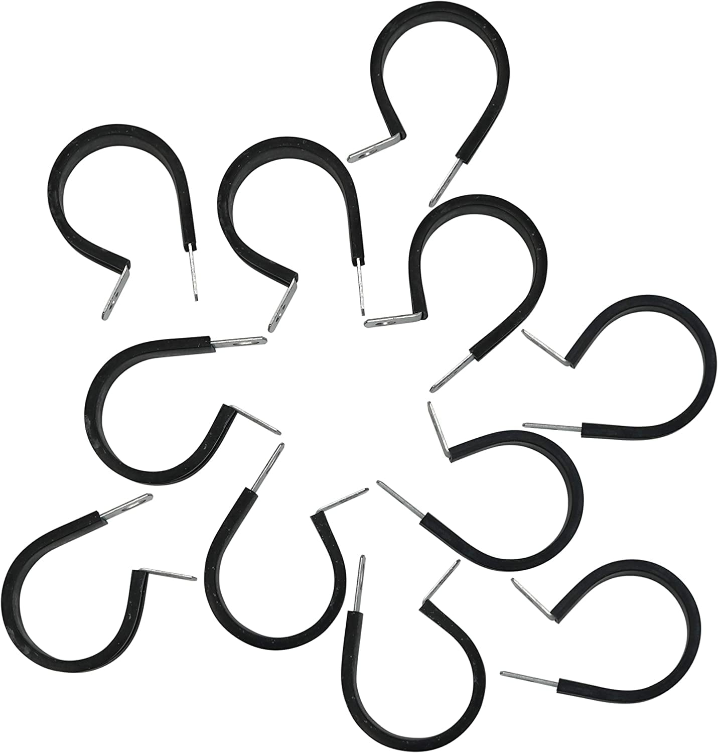 1.5-inch Stainless Steel Metal Strap Pipe Cushion Clamps, 11-Pack