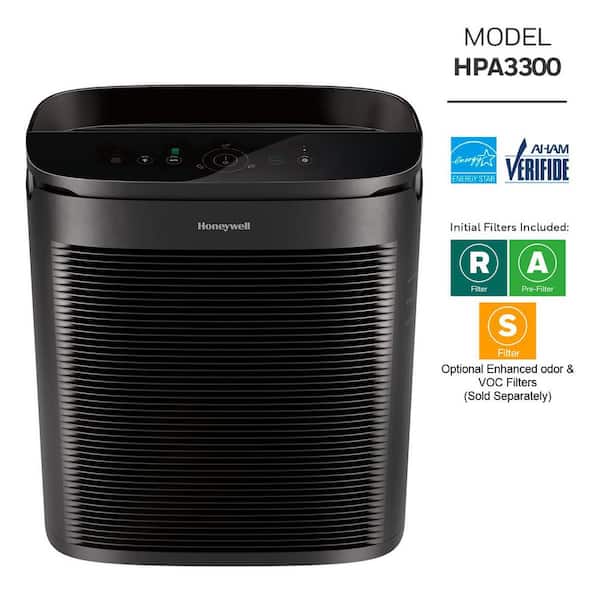PowerPlus HEPA Air Purifier, Extra-Large Room (530 sq. ft.) Black
