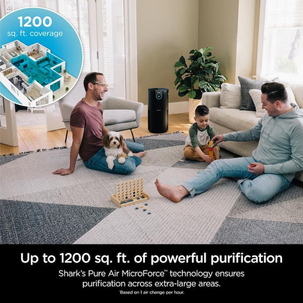 Air Purifier MAX with True NanoSeal HEPA, Cleansense IQ, Odor Lock (1200 Sq. Ft.) Charcoal Grey, HP202
