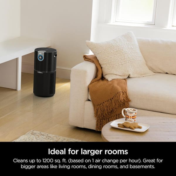 Air Purifier MAX with True NanoSeal HEPA, Cleansense IQ, Odor Lock (1200 Sq. Ft.) Charcoal Grey, HP202