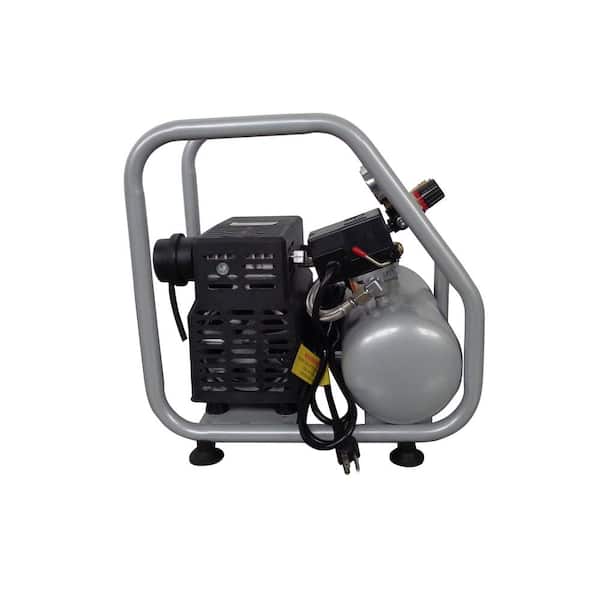 1.0 Gal. Light and Quiet Steel Tank Electric Portable Air Compressor with Panel