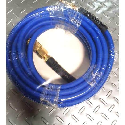 0.6 Hp 1 Gal. 120 Psi Tank Steel Light and Quiet Panel Portable Electric Air Compressor with 25 ft. Hybrid Air Hose Kit