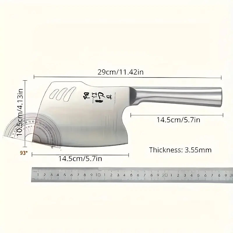 1 Bone Knife, Heavy Axe, Stainless Steel Thickened Blade And Ergonomic Handle, Multifunctional Professional Knife, Suitable For Families And Restaurants.