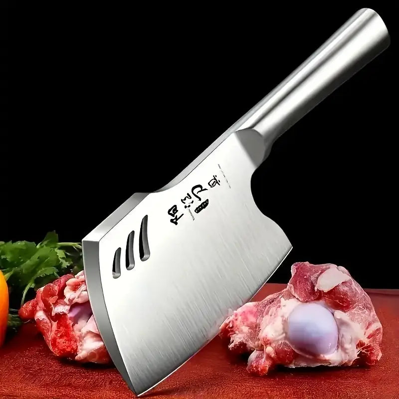 1 Bone Knife, Heavy Axe, Stainless Steel Thickened Blade And Ergonomic Handle, Multifunctional Professional Knife, Suitable For Families And Restaurants.