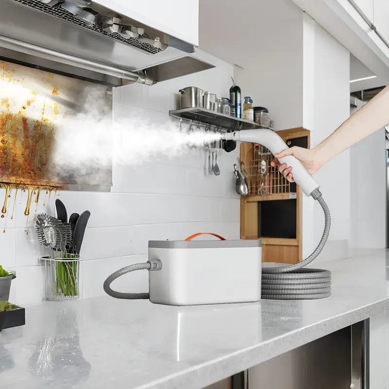 15S High-Power Rapid Heating Handheld Steam Cleaner for Home - 6 Multi-Functional Brush Heads, Large Capacity & Dual Safety Auto Power-Off Protection, 110V, 600W, 21.98oz, Ideal for Kitchen, Sofa, Floor,