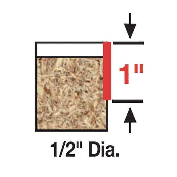1/2 in. x 1 in. Carbide Flush Trimming Router Bit
