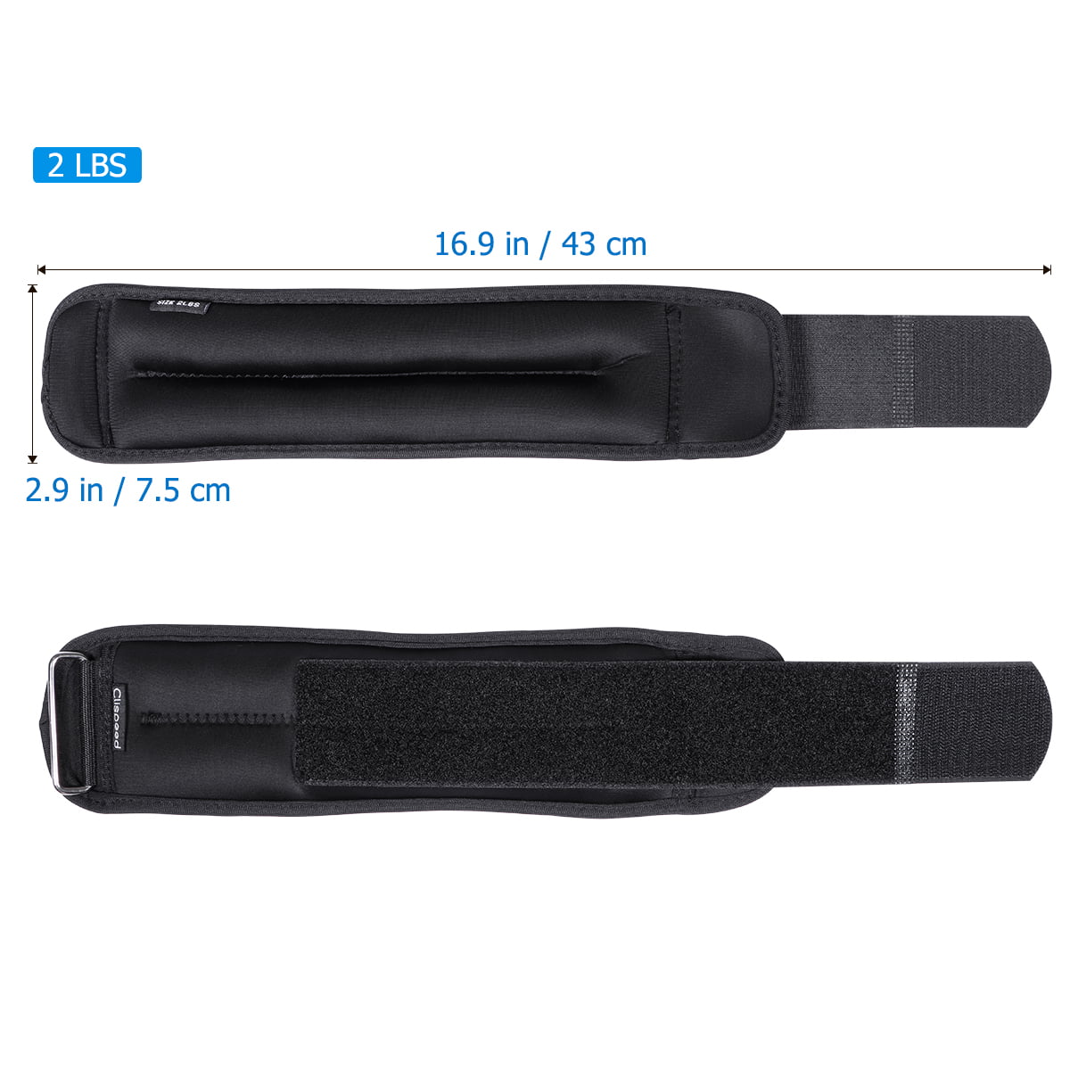 1 Pair Ankle Weights Set Wrist Arm Leg Weighted Sand Bag with Adjustable Strap,Exercise Equipment for Walking Jogging,2 lbs Each