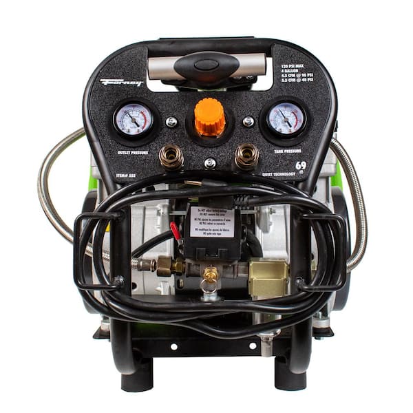 1.0 Hp, Electric, 4 Gal, Oil-Free Air Compressor, 120 PSI, 4.5 CFM @ 90 PSI