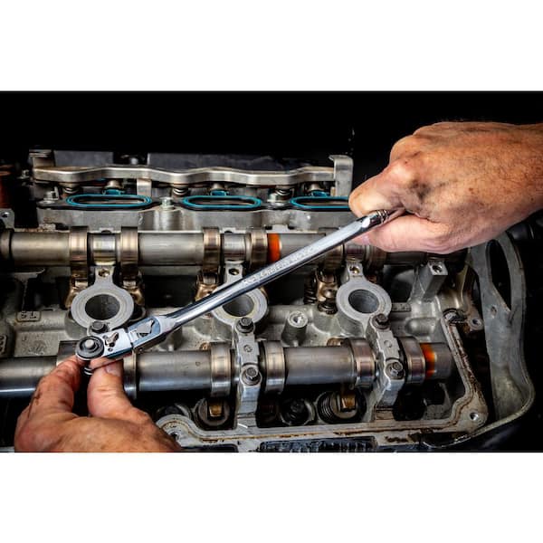 1/4 in. Drive 6-Point SAE/Metric Slim Flex-Head Ratchet and Socket Mechanics Tool Set (55-Piece)