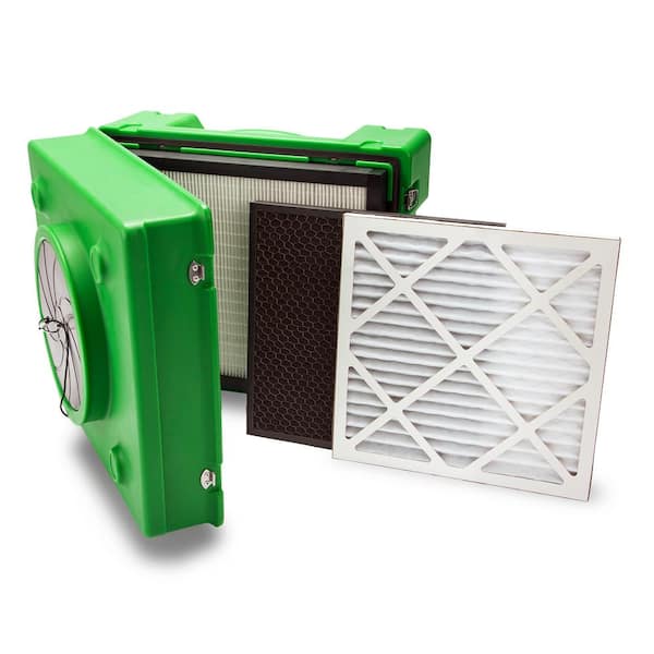 1/3 HP 2.5 Amp HEPA Air Scrubber Purifier for Water Damage Restoration Negative Air Machine in Green