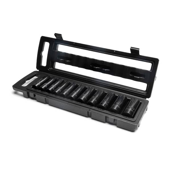 1/2 in. Drive SAE 6-Point Impact Socket Set with Storage Case (11-Piece)