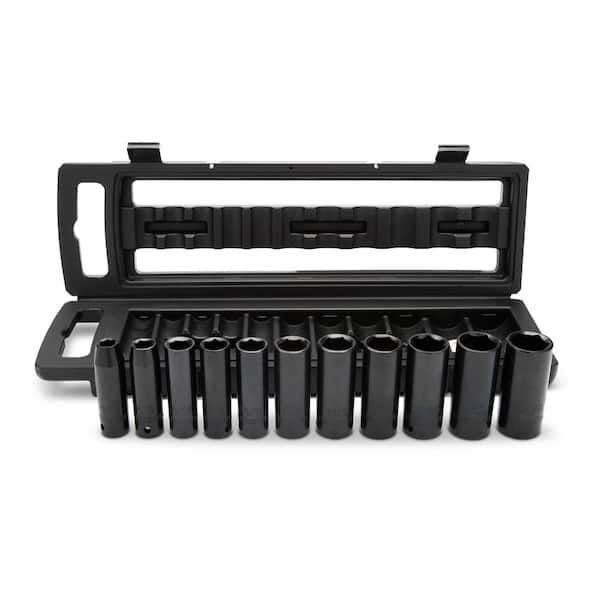 1/2 in. Drive SAE 6-Point Impact Socket Set with Storage Case (11-Piece)