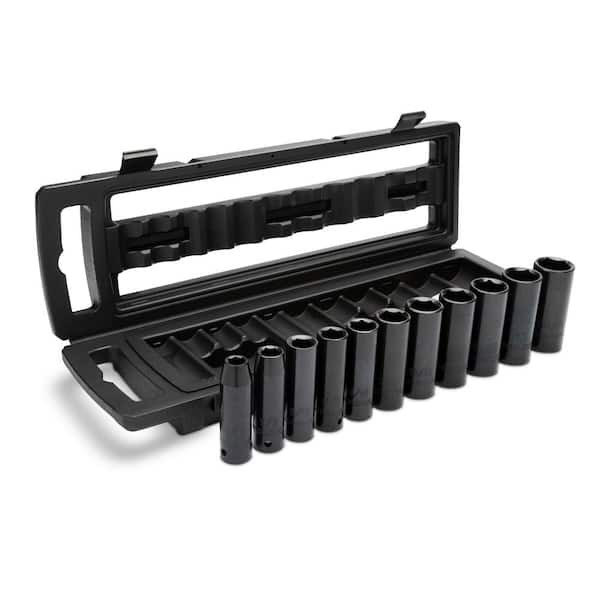 1/2 in. Drive SAE 6-Point Impact Socket Set with Storage Case (11-Piece)