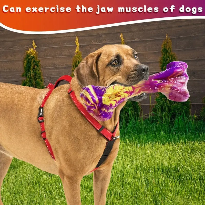 2pcs Teethers Dog Toys - Tough Toy Bones For Aggressive Chewing, Indestructible Dog Chew Toys - Durable, Non-toxic Nylon Bone Toys For Teeth Cleaning And Interactive Play
