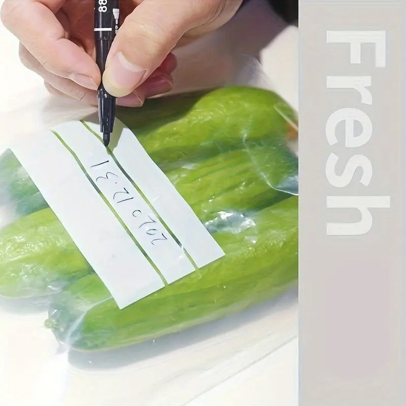 45pcs Heavy-Duty Transparent Food Storage Bags with Double Zipper-like Sealing Strip - Airtight, Leakproof, Reusable for Freshness - Ideal for Kitchen, Pantry, Freezer, Fridge - Keep Dry Goods, Meat, Vegetables,