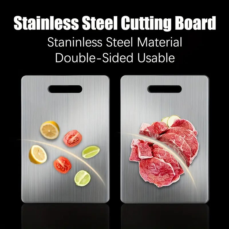 3pcs Premium Stainless Steel Cutting Board Set - Durable, Easy to Clean, Rust-Resistant, BPA-Free, Space-Saving Kitchen Ready for Food Preparation, Food Preparation Essentials|Modern Kitchenware|Durable Cutting Boards, Cutting