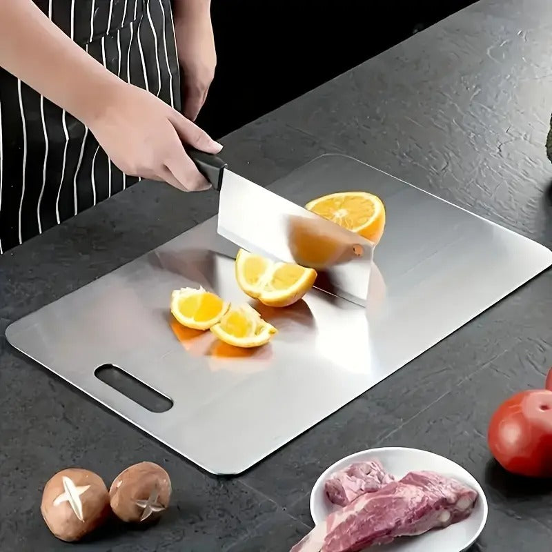 3pcs Premium Stainless Steel Cutting Board Set - Durable, Easy to Clean, Rust-Resistant, BPA-Free, Space-Saving Kitchen Ready for Food Preparation, Food Preparation Essentials|Modern Kitchenware|Durable Cutting Boards, Cutting