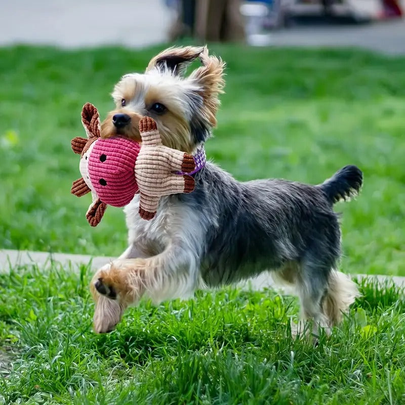 7 Pack Small Dog Toys for Puppies - Durable Chew Toys with Cute Calf Plush, Squeaky Donut & Chew Rope Toys - Teething Toys for Teething Relief, Interactive Play & Dental Health - Soft Fabric