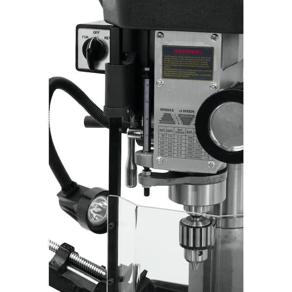 1 HP Milling/Drilling Machine with R8 Taper and Worklight, 12-Speed, 115-Volt, JMD-15