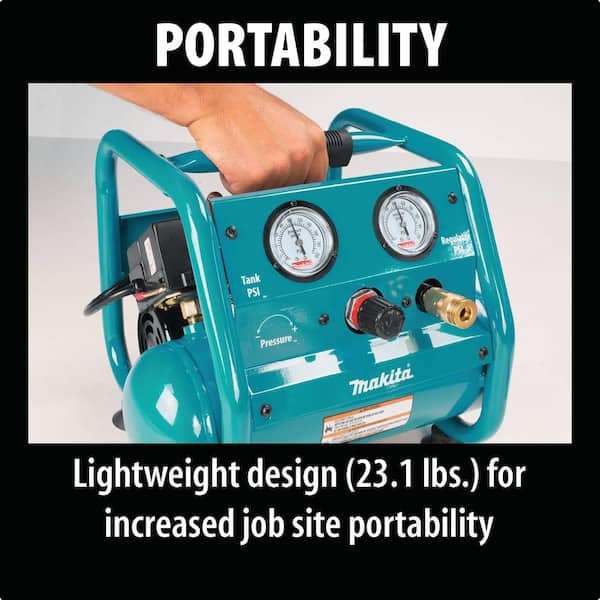 1 Gal. 125 PSI Portable Electric Compact Air Compressor with Bonus Pneumatic 2 in. 18-Gauge Brad Nailer