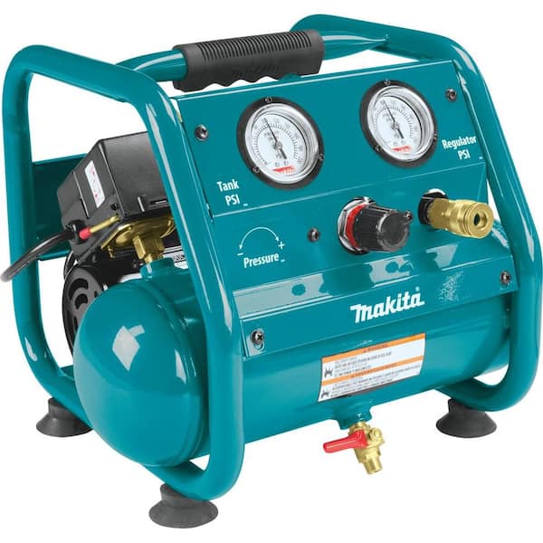 1 Gal. 125 PSI Portable Electric Compact Air Compressor with Bonus Pneumatic 2.5 in. 15-Gauge Angled Finish Nailer