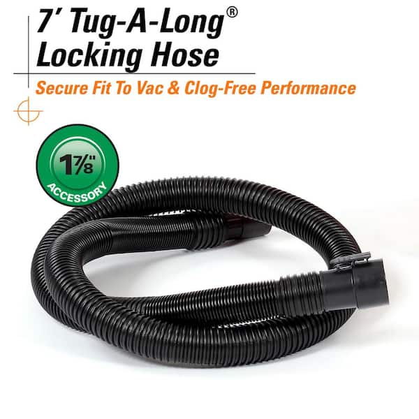1-7/8 in. x 7 ft. Tug-A-Long Locking Vacuum Hose for RIDGID Wet/Dry Shop Vacuums