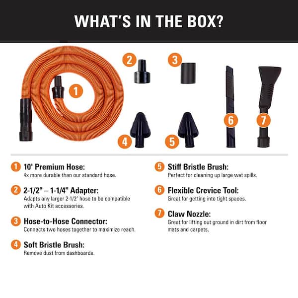 1-1/4 in. Premium Car Cleaning Accessory Kit for RIDGID Wet/Dry Shop Vacuums