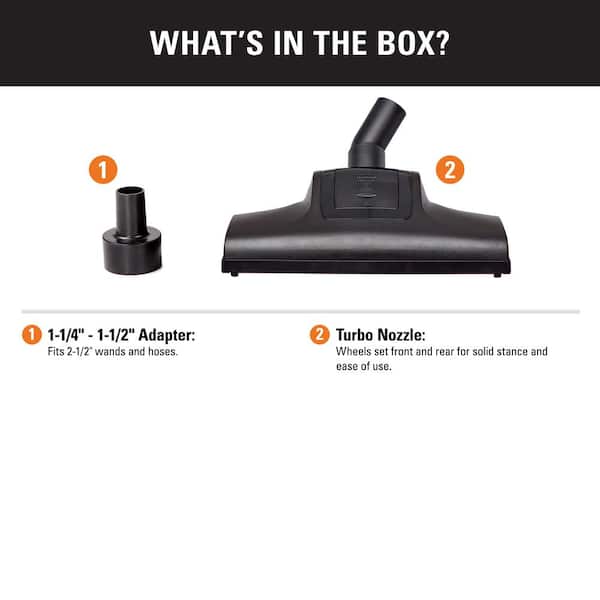 1-1/4 in. And 2-1/2 in. Beater Bar Vacuum Accessory Kit for RIDGID Wet/Dry Shop Vacuums