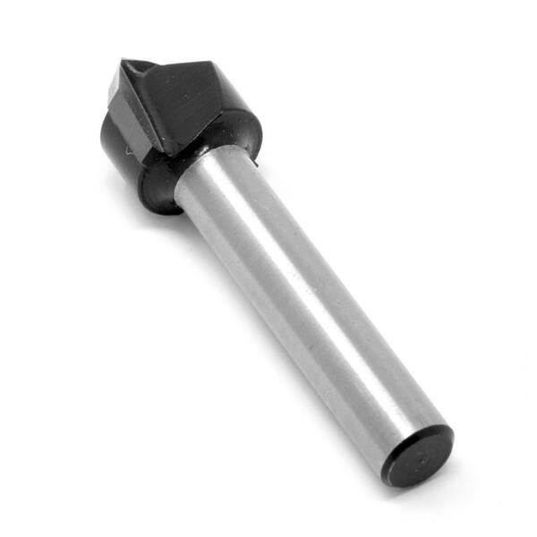 1/2 in. V-Groove Carbide Tipped Router Bit with 1/4 in. Shank and 1/2 in. Cutting Length