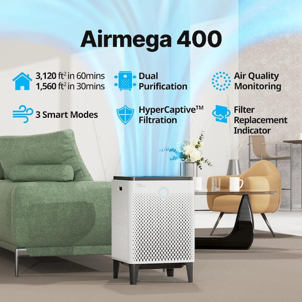 Airmega 400 True HEPA Air Purifier with 1560 sq. ft. Coverage