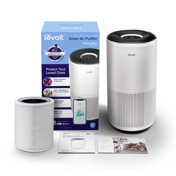 White PlasmaPro 400S Smart True HEPA Air Purifier, 403 sq.ft.