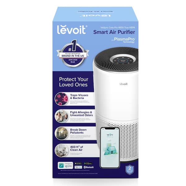 White PlasmaPro 400S Smart True HEPA Air Purifier, 403 sq.ft.