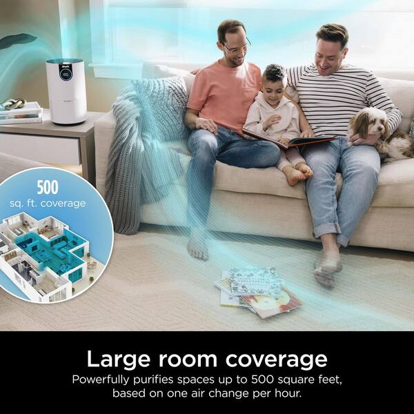 Air Purifier with Nanoseal HEPA, Cleansense IQ, Odor Lock (500 Sq. Ft.) White, HP102