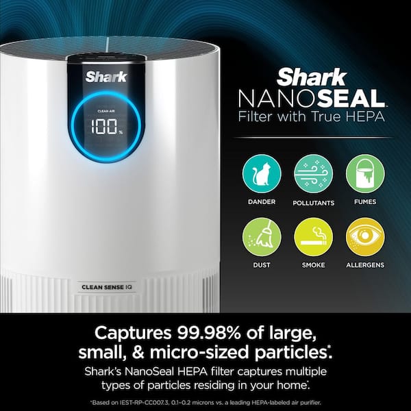 Air Purifier with Nanoseal HEPA, Cleansense IQ, Odor Lock (500 Sq. Ft.) White, HP102