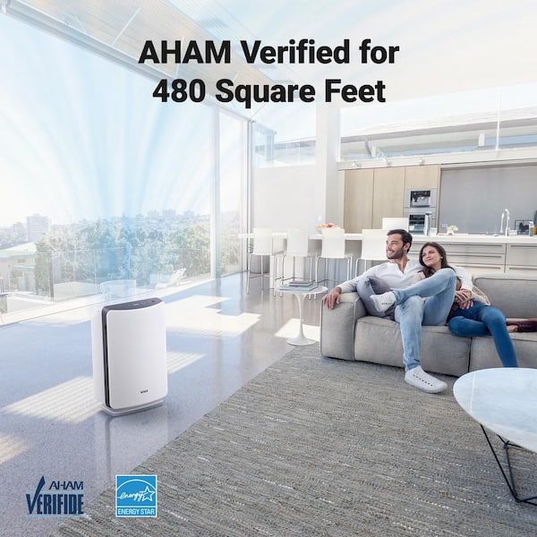 D480True HEPA 3-Stage Air Purifier, AHAM Verified for 480 sq.ft.