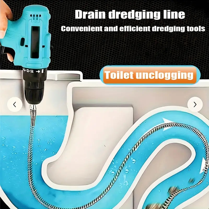 1pc 39.37" Long Flexible Pipe Unclog Tool, Manual Sink and Toilet Drain Cleaner, Hair and Waste Removal Tool for Bathroom and Kitchen, Easy to Use, Durable, Space Saving Design