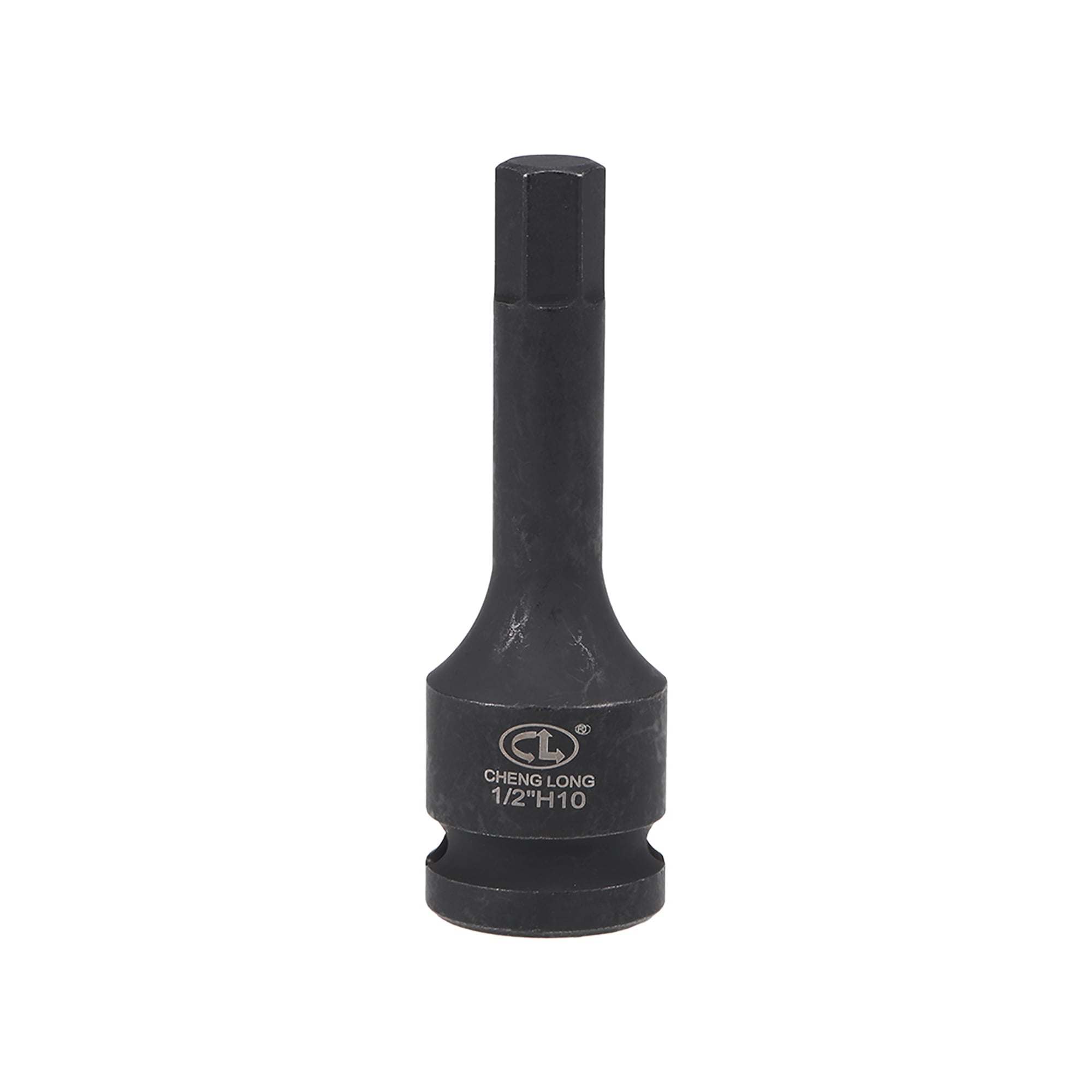 1/2-Inch Drive x 10mm Impact Hex Bit Metal Socket, Metric 3" Length, Cr-Mo Steel