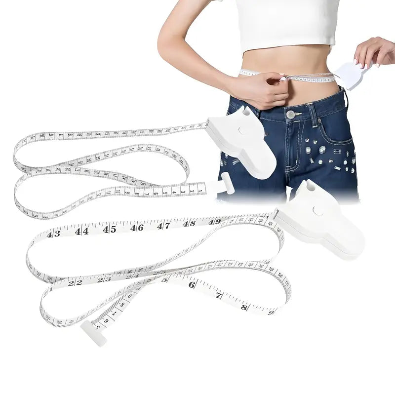 1 Soft Tape for Measuring Body, Waist, Chest, And Thighs - a Stretchable Fitness Measuring Strap Made of Plastic Material, Convenient for Home And Gym Use