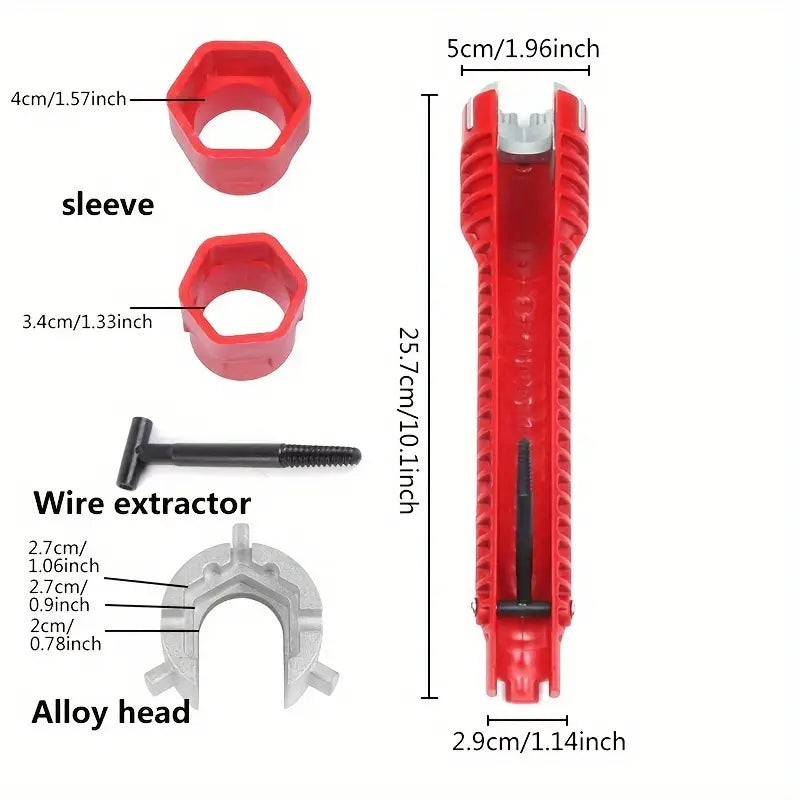8 IN 1 Sink Wrench, Faucet And Sink Installation Tool Multifunctional Plumbing Tool Pipe Extractor For Sink Bathroom Kitchen Toilet Plumbing Valentine, Tools, Plumbing Tools, Tools For Men, Home Essentials, Father'S Day Gift, Essential Plumbers!
