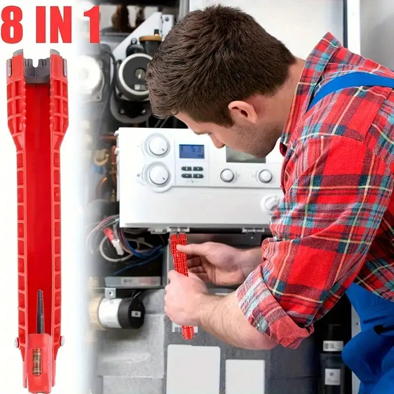 8 IN 1 Sink Wrench, Faucet And Sink Installation Tool Multifunctional Plumbing Tool Pipe Extractor For Sink Bathroom Kitchen Toilet Plumbing Valentine, Tools, Plumbing Tools, Tools For Men, Home Essentials, Father'S Day Gift, Essential Plumbers!