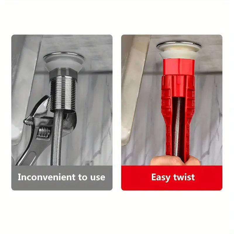 8 IN 1 Sink Wrench, Faucet And Sink Installation Tool Multifunctional Plumbing Tool Pipe Extractor For Sink Bathroom Kitchen Toilet Plumbing Valentine, Tools, Plumbing Tools, Tools For Men, Home Essentials, Father'S Day Gift, Essential Plumbers!