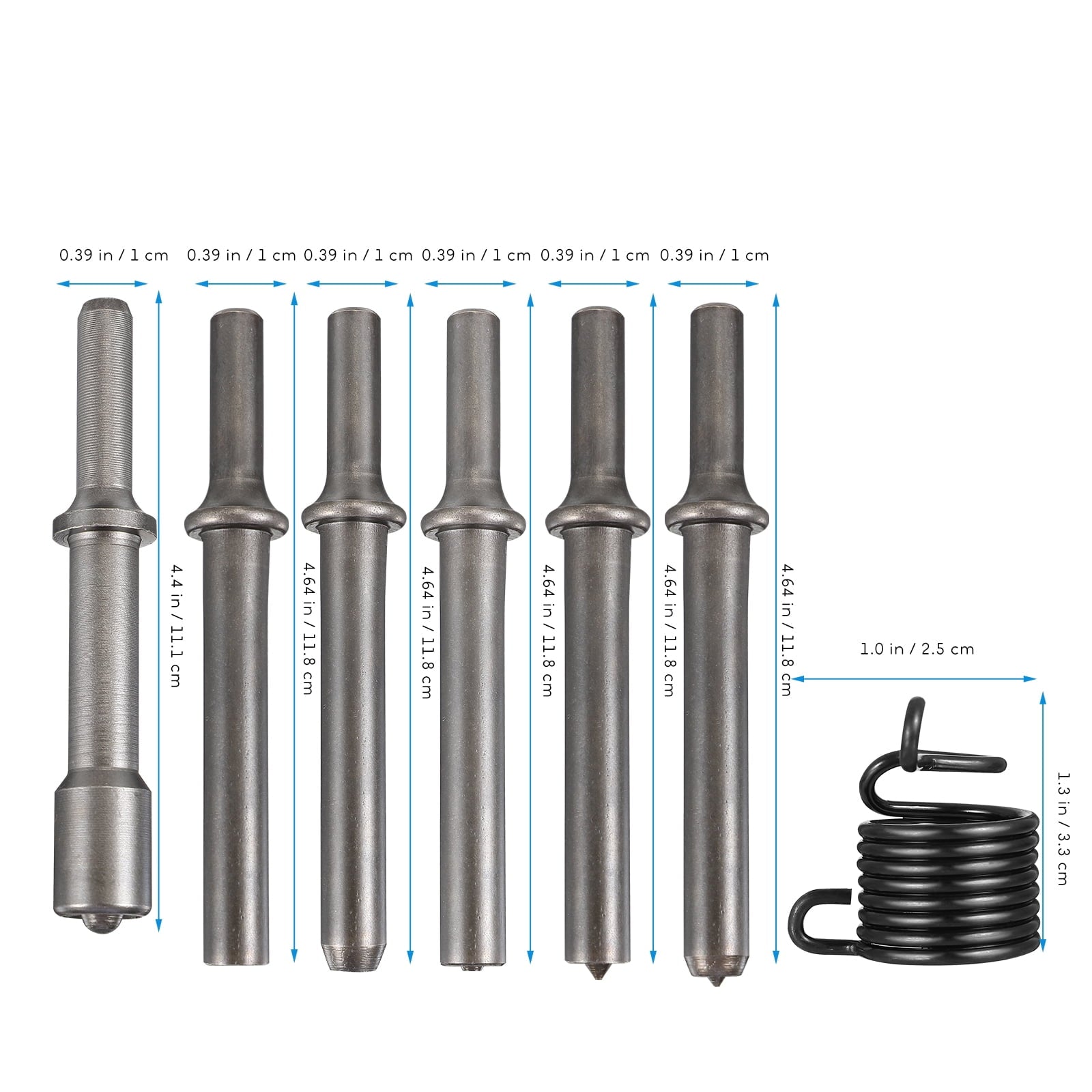 1 Set/7PCS Air Rivet Hammer Pneumatic Hammer Rivet Pneumatic Chisel Tool