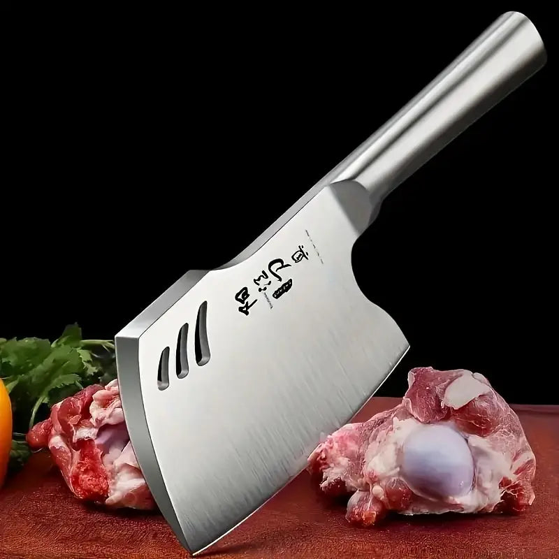 1 Bone Knife, Heavy Axe, Stainless Steel Thickened Blade And Ergonomic Handle, Multifunctional Professional Knife, Suitable For Families And Restaurants.